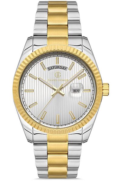 DAVID GUNER David Güner Men's Watch Dg-8329Ga-D1 41 mm Metal-Gold