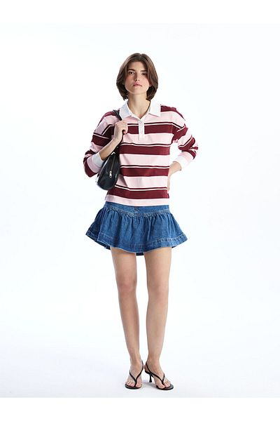 LC Waikiki Indigo Standard Fit Women's Jean Mini Skirt