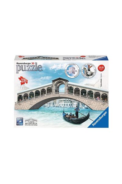 RAVENSBURGER Puzzle 3D Ravensburger - Podul Rialto, 216 piese