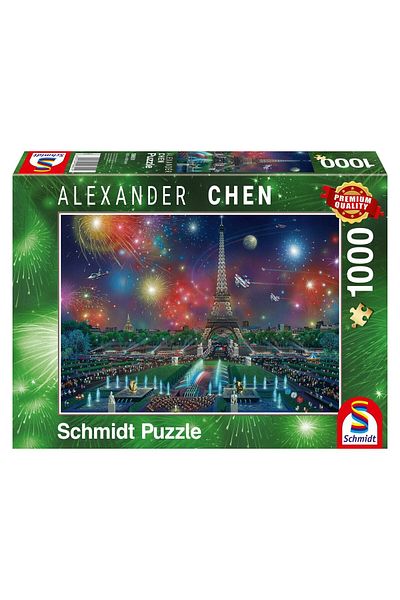Schmidt Puzzle Schmidt - Alexander Chen: Fireworks At The Eiffel Tower, 1000 pieces