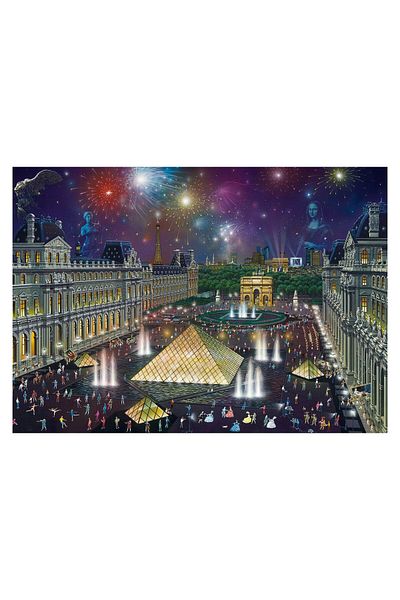 Schmidt Puzzle Schmidt - Alexander Chen: Fireworks At The Louvre, 1000 piese