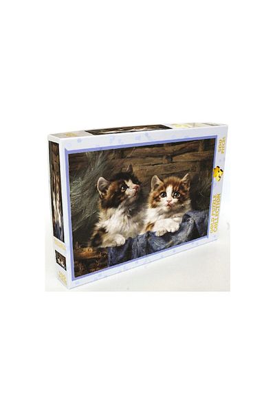 Gold Puzzle Puzzle Gold Puzzle - Julius Adam: Two Kittens in a Basket, 500 pieces