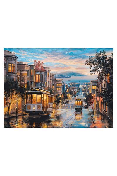 Eurographics Puzzle Eurographics - Eugeny Lushpin: San Francisco, Cable Car Heaven, 1000 pieces