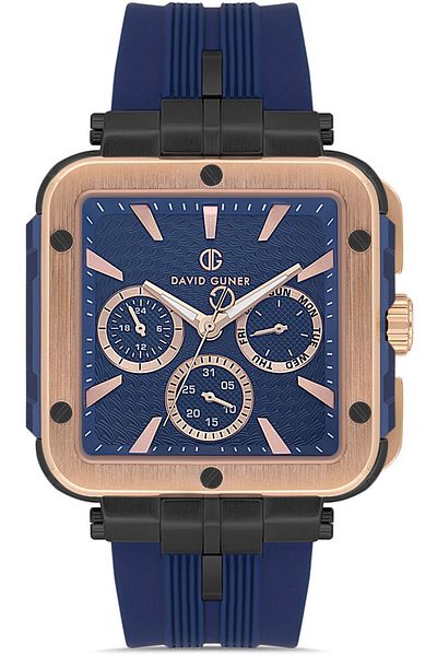 DAVID GUNER David Güner Men's Watch Dg-8825Gd-Za3 41 mm Navy Blue