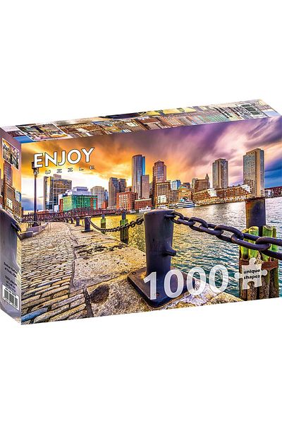 Enjoy Puzzle 1000 pieces ENJOY - Boston Harbor at Dusk, USA