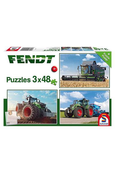 Schmidt Schmidt Puzzle - Fendt Vario Combine Harvester, 3x48 pieces, includes 1 poster