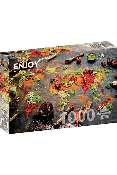 Enjoy Puzzle 1000 pieces Enjoy - World Map in Spices