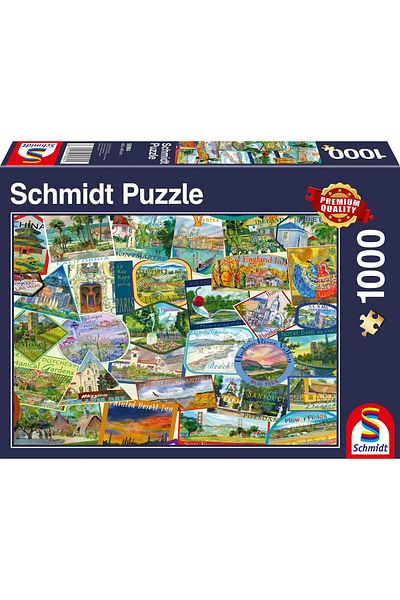 Schmidt Puzzle 1000 pieces - Travel Stickers