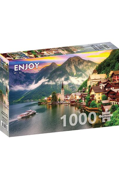 Enjoy Puzzle 1000 pieces ENJOY - Hallstatt Town at Sunset, Austria