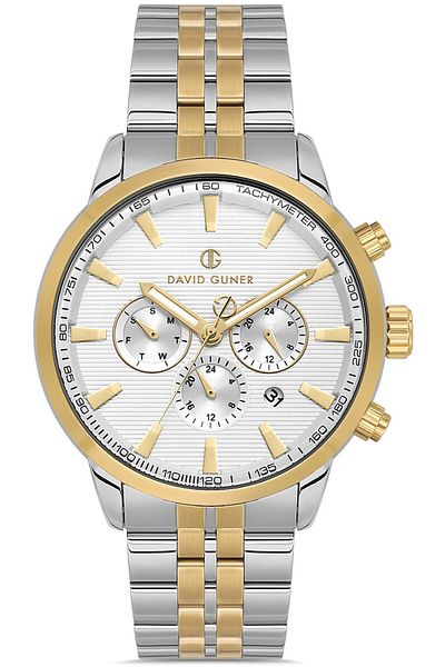 DAVID GUNER David Güner Men's Watch Dg-8836Ga-D1 45 mm Metal-Gold