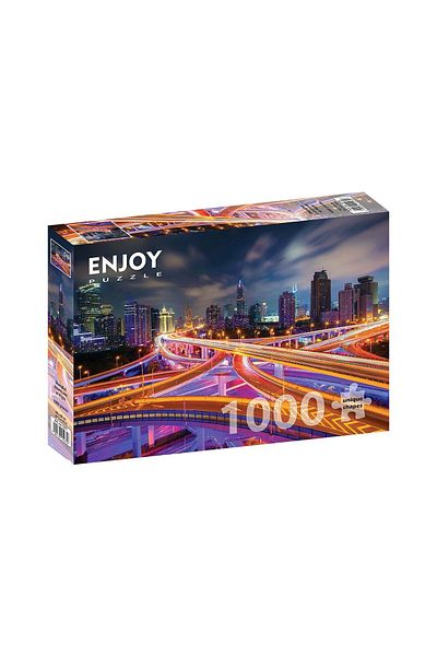 Enjoy Puzzle 1000 pieces Enjoy - Shanghai Downtown at Night