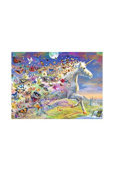 RAVENSBURGER Ravensburger Puzzle - Unicorns and Butterflies, 500 pieces, contains stickers