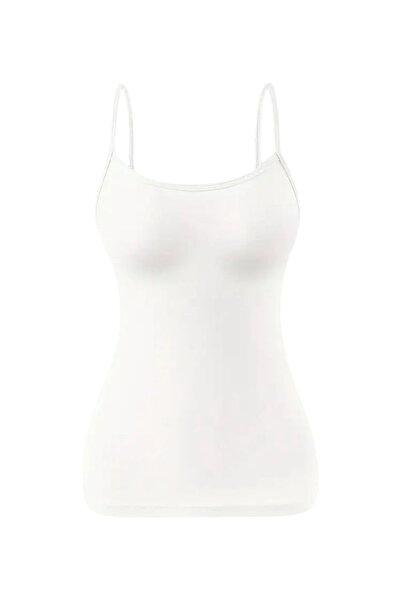 Özten 3 Pack Combed Cotton Ribbed Thread Strap Women's Undershirt Inci510