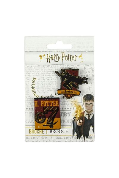 Harry Potter Set of 2 Harry Potter Quidditch badges, 4 x 3.5 cm