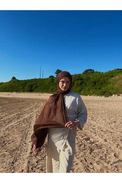 OX-RA Aura Coffee Comfort Shawl