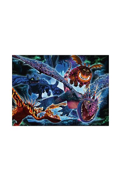 RAVENSBURGER Ravensburger phosphorescent puzzle - How To Train Your Dragon, 100 pieces
