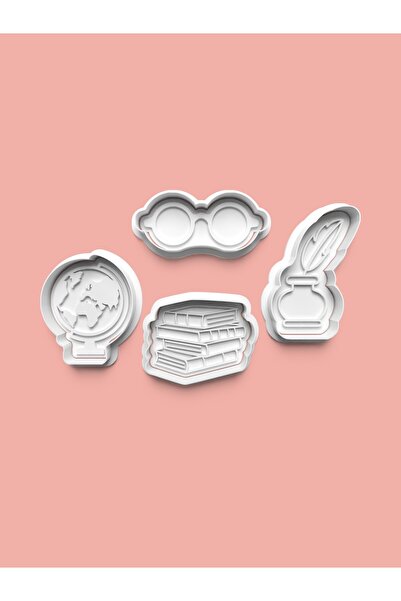 AKTASTORE Research Theme Cookie Mold and Sugar Paste Mold Set of 4