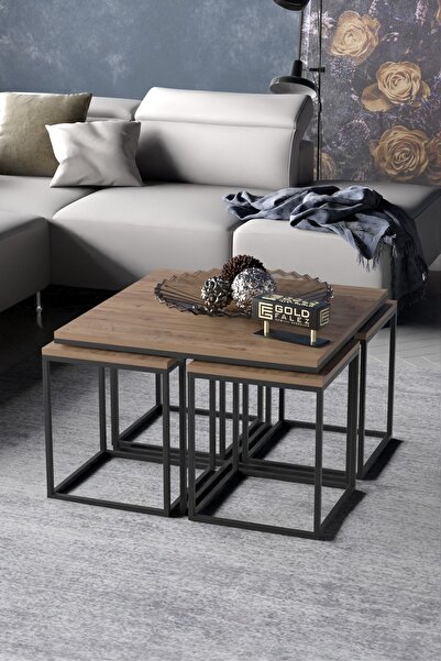 Kanonik Education Orta Sehpa Ve Zigon Sehpa 5'li Lüx Set Ceviz