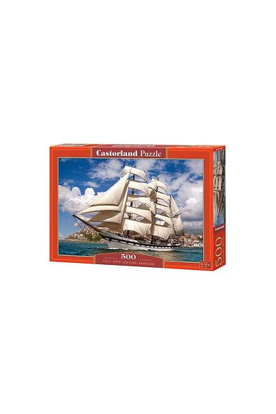 Castorland Puzzle Castorland - Tall ship leaving harbor, 500 pieces