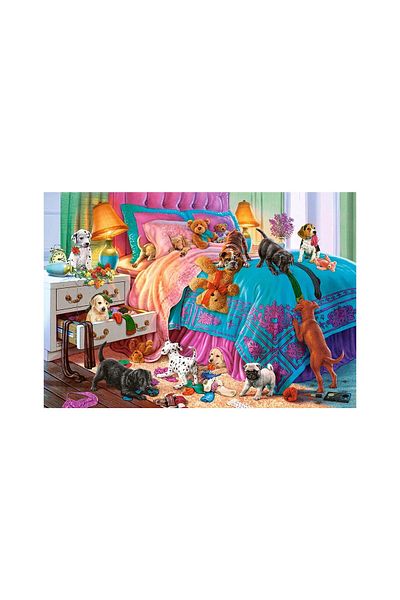 Castorland Puzzle Castorland - Naughty Puppies, 1000 piese