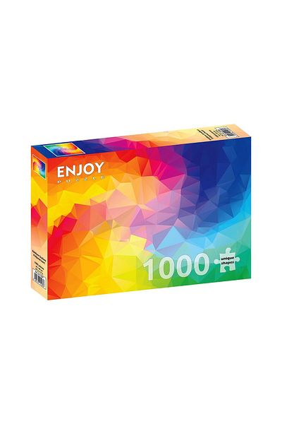 Enjoy Puzzle 1000 piese Enjoy - Rainbow Gradient Poligonal Swirl