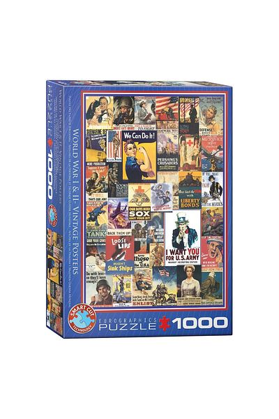 Eurographics Eurographics Puzzle - World War I & II Vintage Posters, 1000 pieces