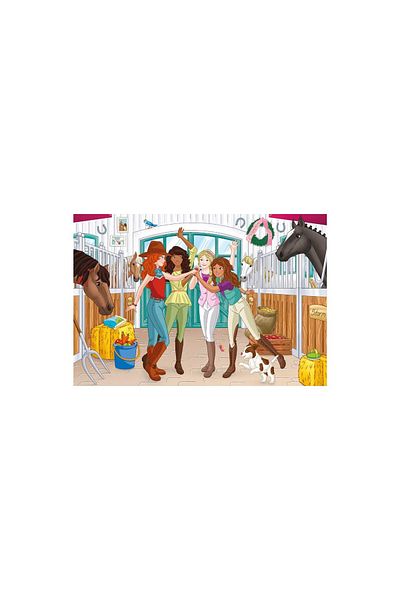 Schmidt Puzzle 2x60 + 2x100 pieces - Horse Club - Schleich Puzzle Box