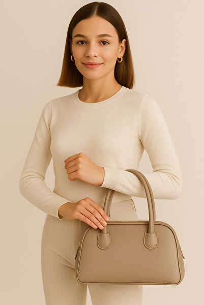 Satuna حقيبة يد وكتف نسائية سوداء – أنيقة وبسيطة ومناسبة للاستخدام اليومي