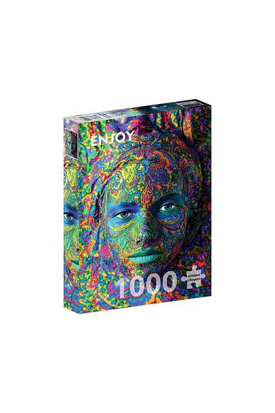 Enjoy Puzzle 1000 pieces Enjoy - Woman with Color Art Makeup