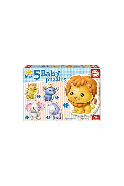 EDUCA Educa Puzzle - Wild Animals, 3/3/4/4/5 pieces