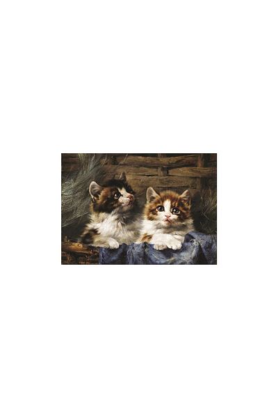 Gold Puzzle Puzzle Gold Puzzle - Julius Adam: Two Kittens in a Basket, 500 pieces
