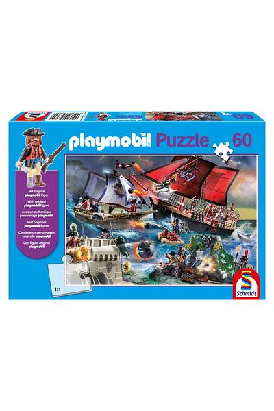 Schmidt Schmidt Puzzle - Pirates, 60 pieces, includes Playmobil figure