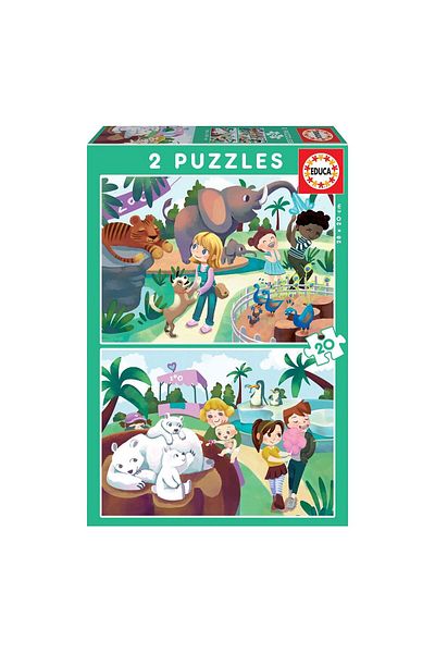 EDUCA Educa Puzzle - In The Zoo, 2x20 pieces