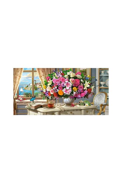 Castorland Puzzle - Summer Flowers And Cup Of Tea, 4000 piese