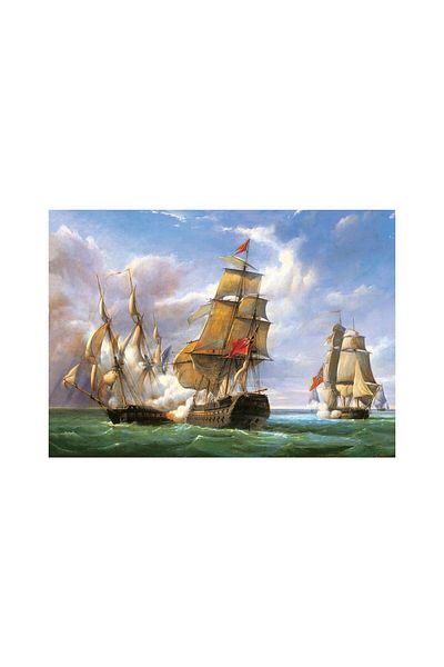 Castorland Puzzle Castorland - Copy of Combat between the French and the English Vessels, 3000 pieces