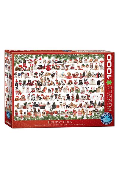 Eurographics Puzzle Eurographics - Holiday Dogs, 1000 pieces