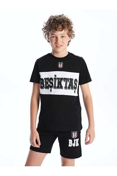 LC Waikiki New Season Elastic Waist Besiktas Printed Boys Shorts - S5Dr26Z4
