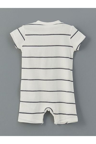 LC Waikiki New Season Crew Neck Baby Boy Combed Cotton Jumpsuit - S5Et61Z1