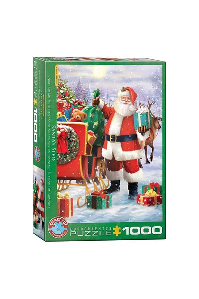 Eurographics Puzzle 1000 pieces - Simon Tread: Santa with Sled
