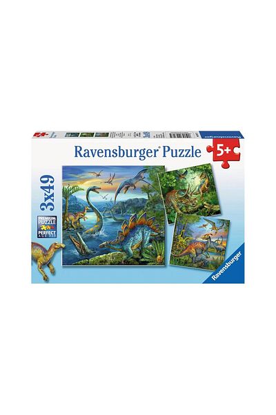 RAVENSBURGER Ravensburger Puzzle - The Charm of Dinosaurs, 3x49 pieces