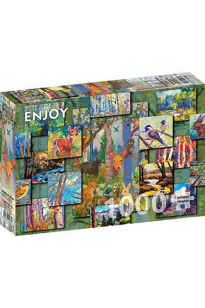 Enjoy Puzzle 1000 piese ENJOY - Woodland Collage