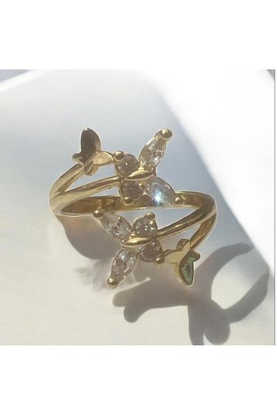 demirosa 1 Pcs Steel Adjustable Stone Stylish Ring