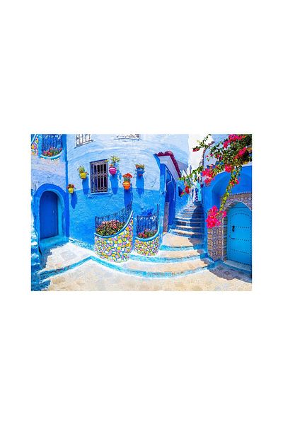 Enjoy Puzzle 1000 pieces Enjoy - Turquoise Street in Chefchaouen, Morocco
