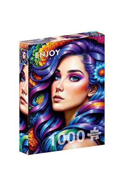 Enjoy Puzzle 1000 pieces ENJOY - Rainbow Flower Portrait (Enjoy-2172)