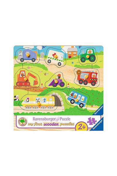 RAVENSBURGER Ravensburger wooden puzzle - Vehicles, 8 pieces