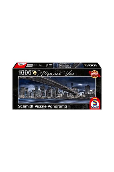 Schmidt Panoramic puzzle Schmidt - Manfred Voss: New York, Dark Night, 1000 pieces