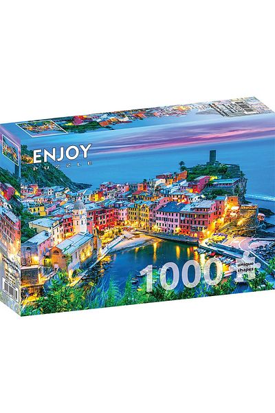 Enjoy Puzzle 1000 pieces ENJOY - Vernazza at Dusk, Cinque Terre, Italy