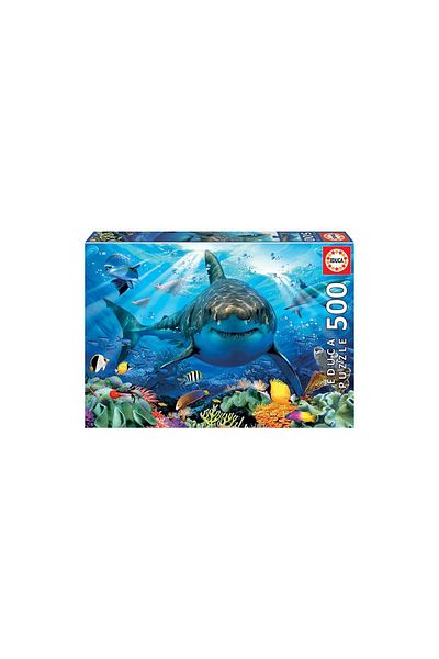 EDUCA Puzzle Educa - Great White Shark, 500 piese, include lipici