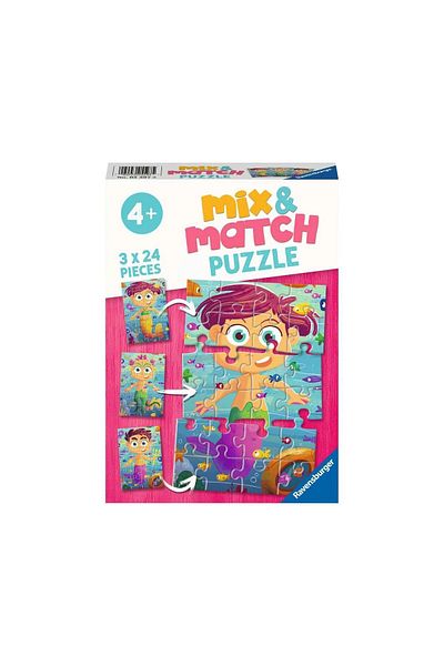 RAVENSBURGER Puzzle 3x24 pieces Ravensburger - Mix&Match Mermaids and Monsters