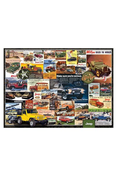 Eurographics Eurographics Puzzle - Jeep Vintage Posters, 1000 pieces